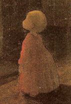 detalj flickan vid ljuset 1907